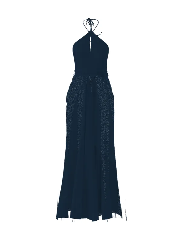 Bodice(Colby), Skirt(Justine),Belt(Sash), navy sold by Amsale