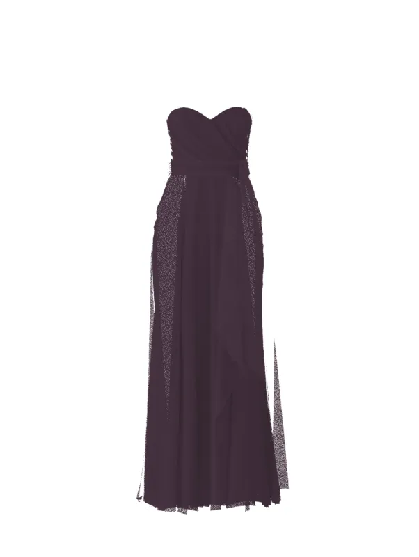 Bodice(Jaycie), Skirt(Jaycie),Belt(Sash), plum sold by Amsale
