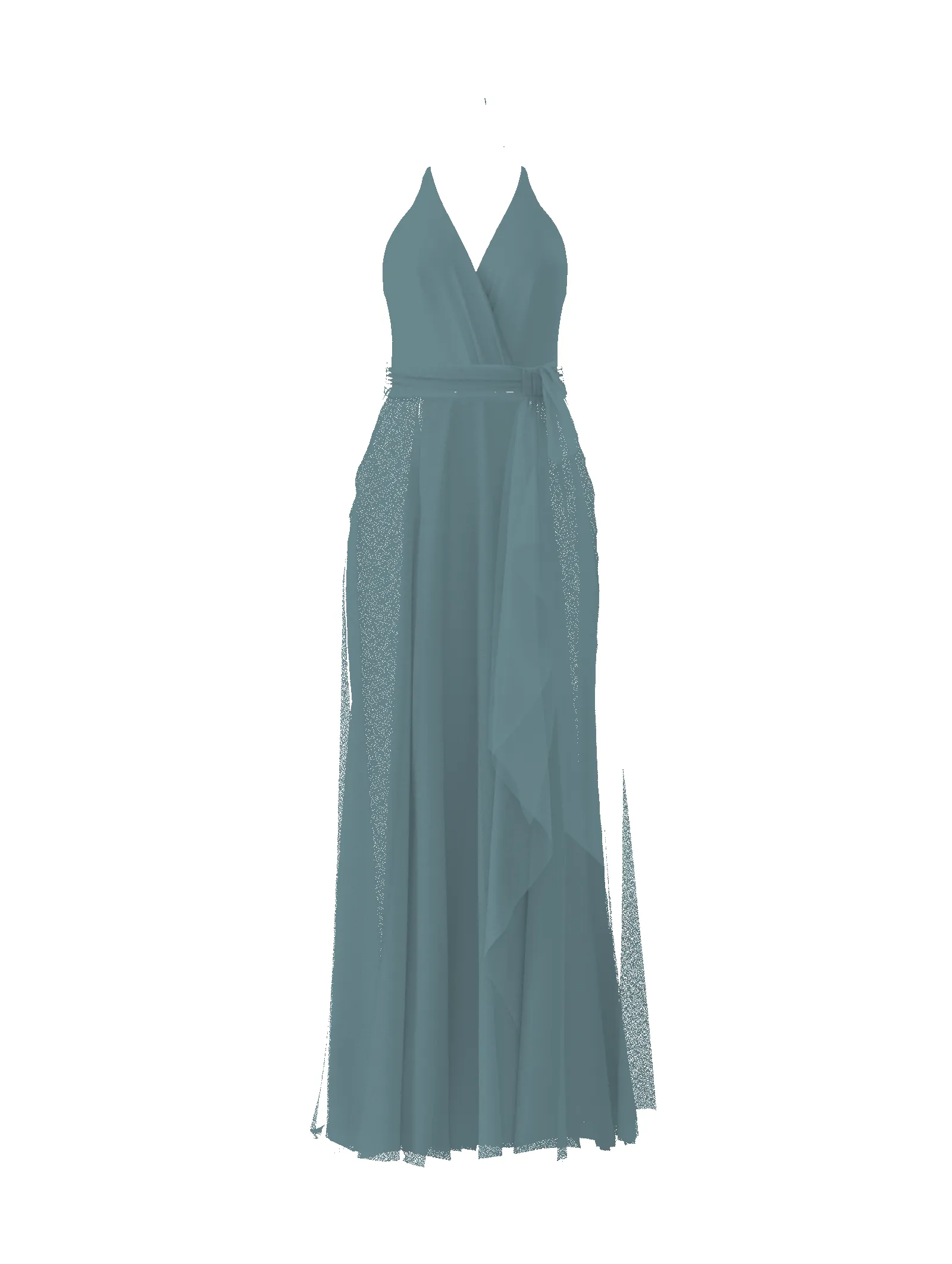 Bodice(Carmelle), Skirt(Jaycie),Belt(Sash), teal sold by Amsale