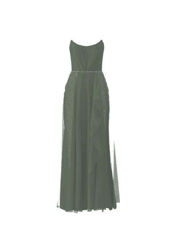 Bodice(Campbell), Skirt(Jaycie), olive sold by Amsale