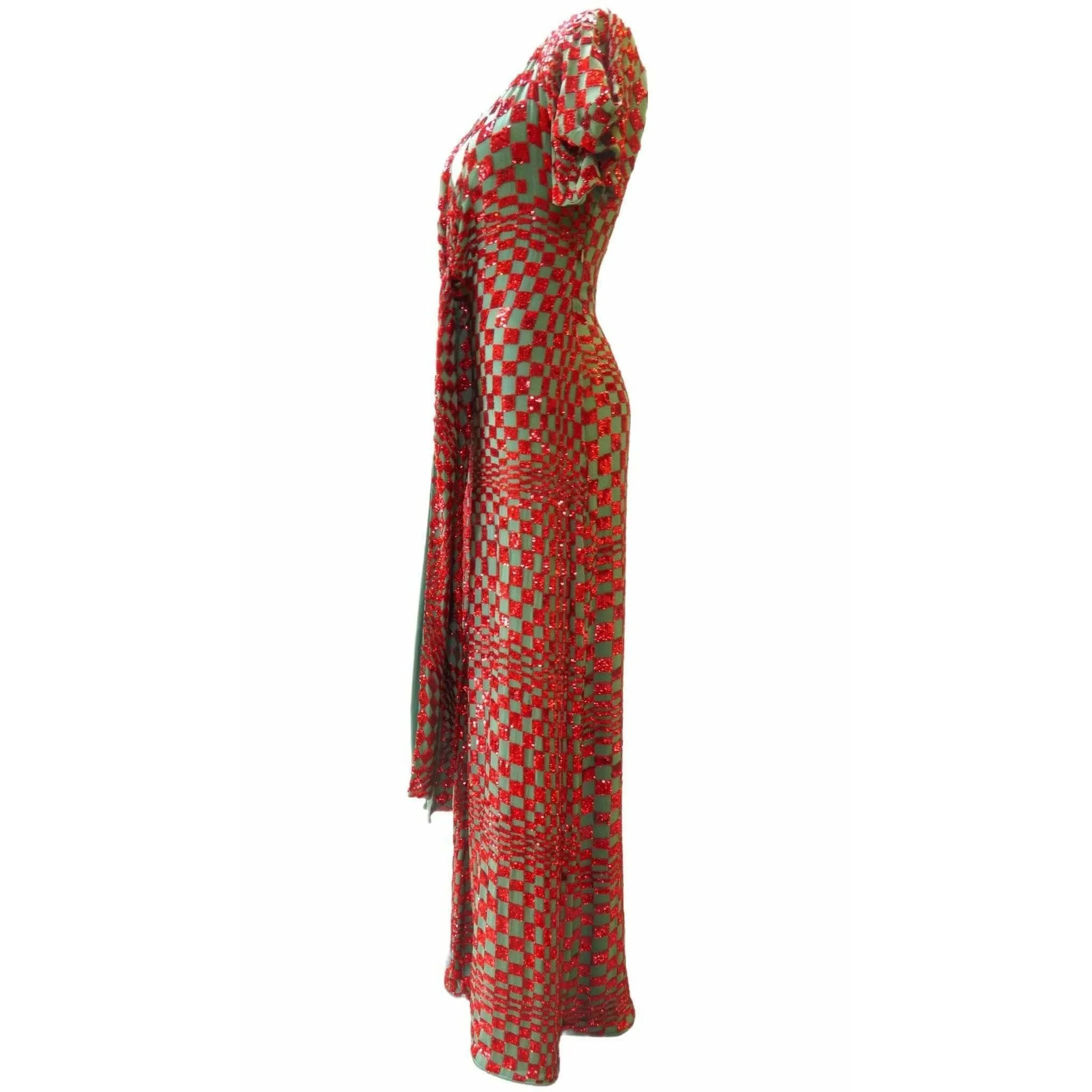 Red Sequin Harlequin Gown sold by Anastasia product image thumbnail 5