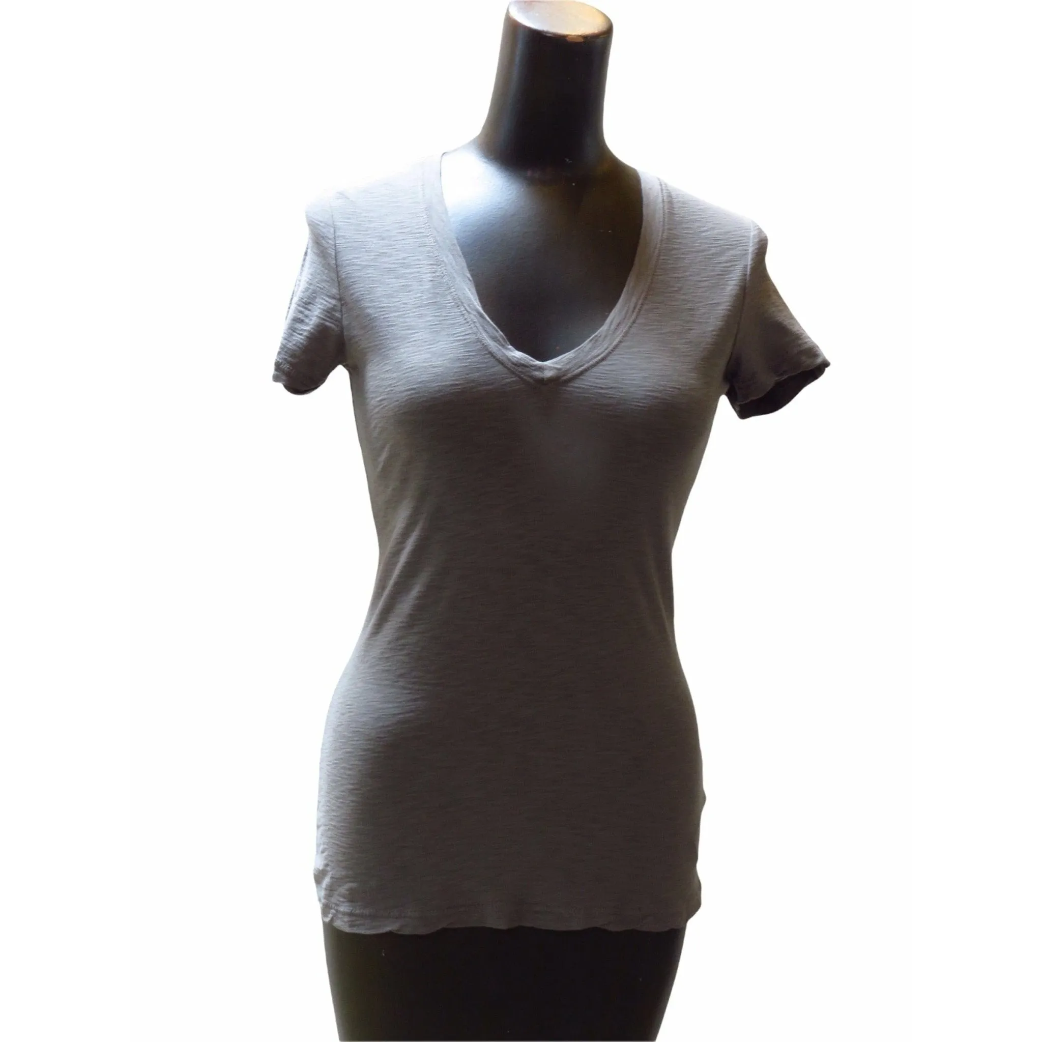 James Perse Casual V-Neck Tee - Cotton Slub Top sold by Anastasia product image thumbnail 2