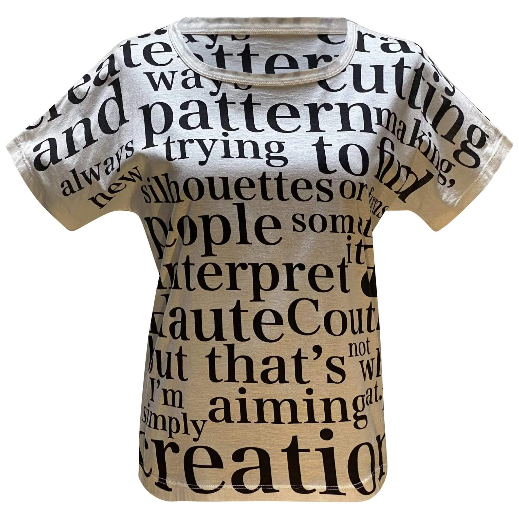 Yohji Yamamoto Round Neck Seamless Top - Graphic Print Vintage sold by Anastasia