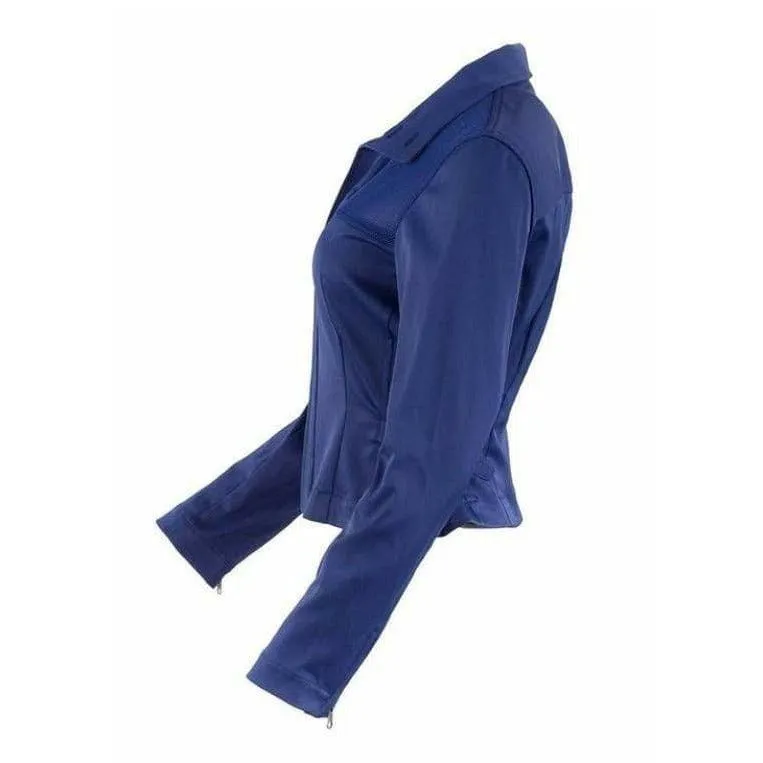 Matsuda Cobalt Blue Fitted Moto Jacket sold by Anastasia product image thumbnail 2