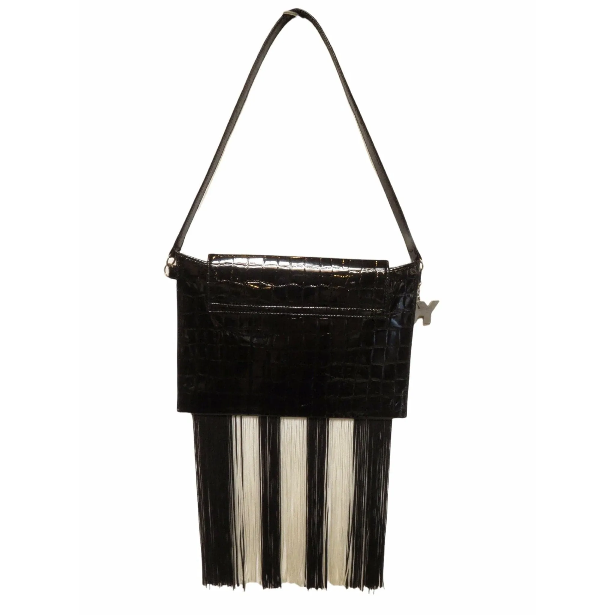 Y-3 by Yohji Yamamoto Shoulder Bag - Embossed Leather Fringe sold by Anastasia product image thumbnail 2
