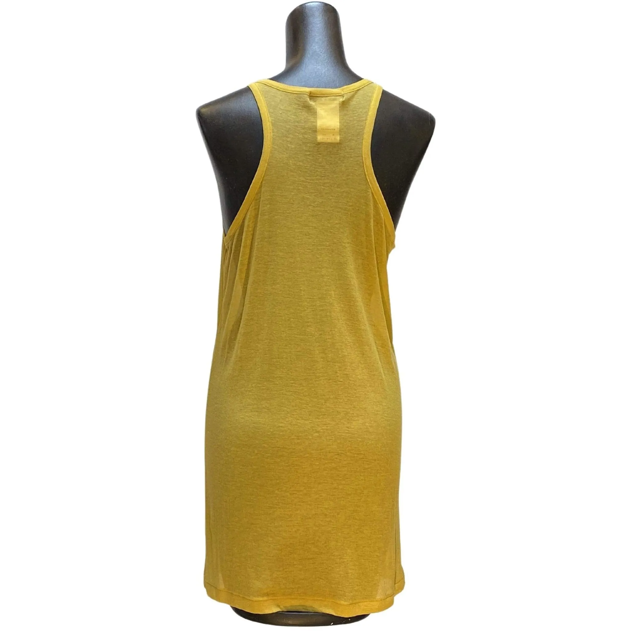 Yohji Yamamoto Y'S Racerback Tank Top - Yellow Cotton Sheer sold by Anastasia product image thumbnail 2