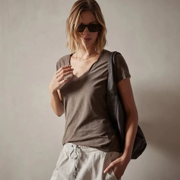 James Perse Sheer Slub V Neck Tee sold by Anastasia product image thumbnail 5