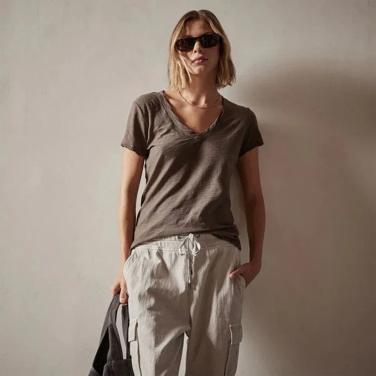 James Perse Sheer Slub V Neck Tee sold by Anastasia product image thumbnail 4