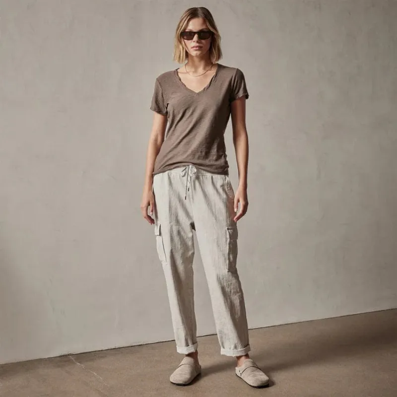 James Perse Sheer Slub V Neck Tee sold by Anastasia