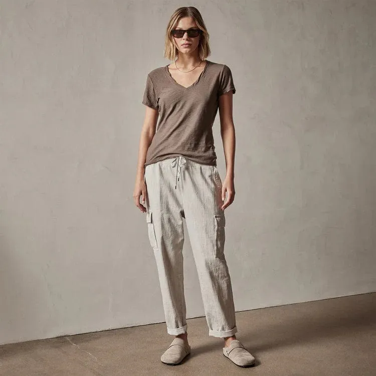 James Perse Sheer Slub V Neck Tee sold by Anastasia