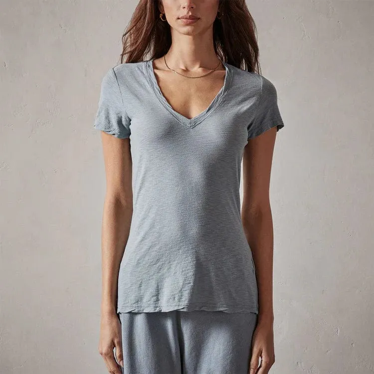 James Perse Casual V-Neck Tee - Cotton Slub Top sold by Anastasia product image thumbnail 2