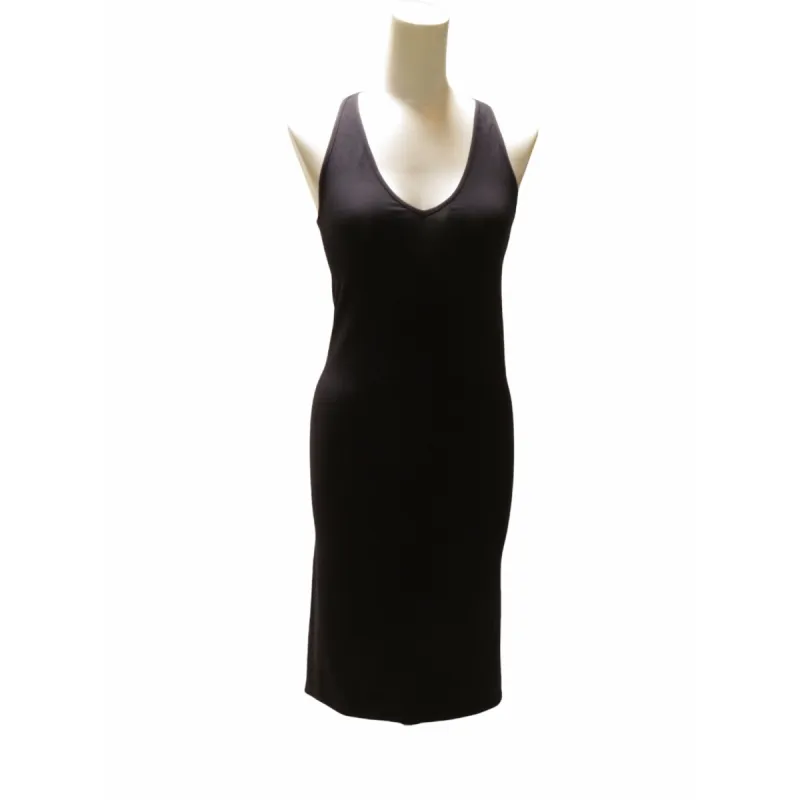 Barbara Bologna V Tank Top dress Black Cotton Racerback made by Anastasia