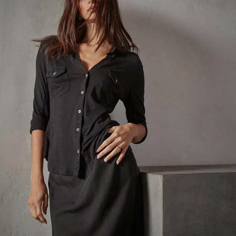 James Perse Contrast Panel Shirt sold by Anastasia