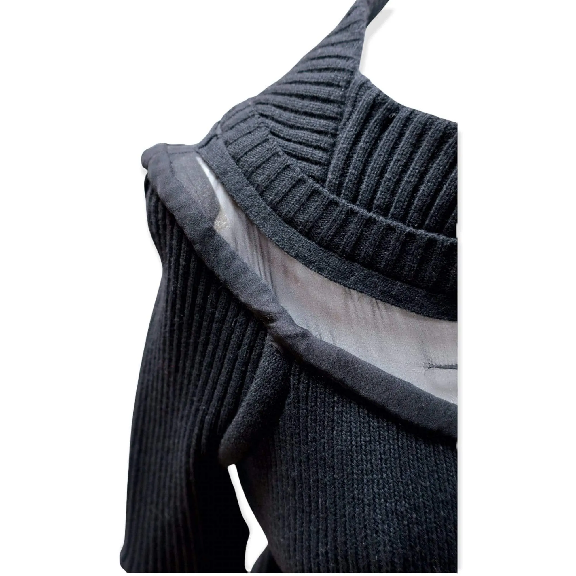 Undercover Vintage Rib Knit Cutout Sweater - Black Pullover sold by Anastasia product image thumbnail 5