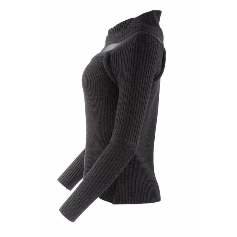 Undercover Vintage Rib Knit Cutout Sweater - Black Pullover sold by Anastasia