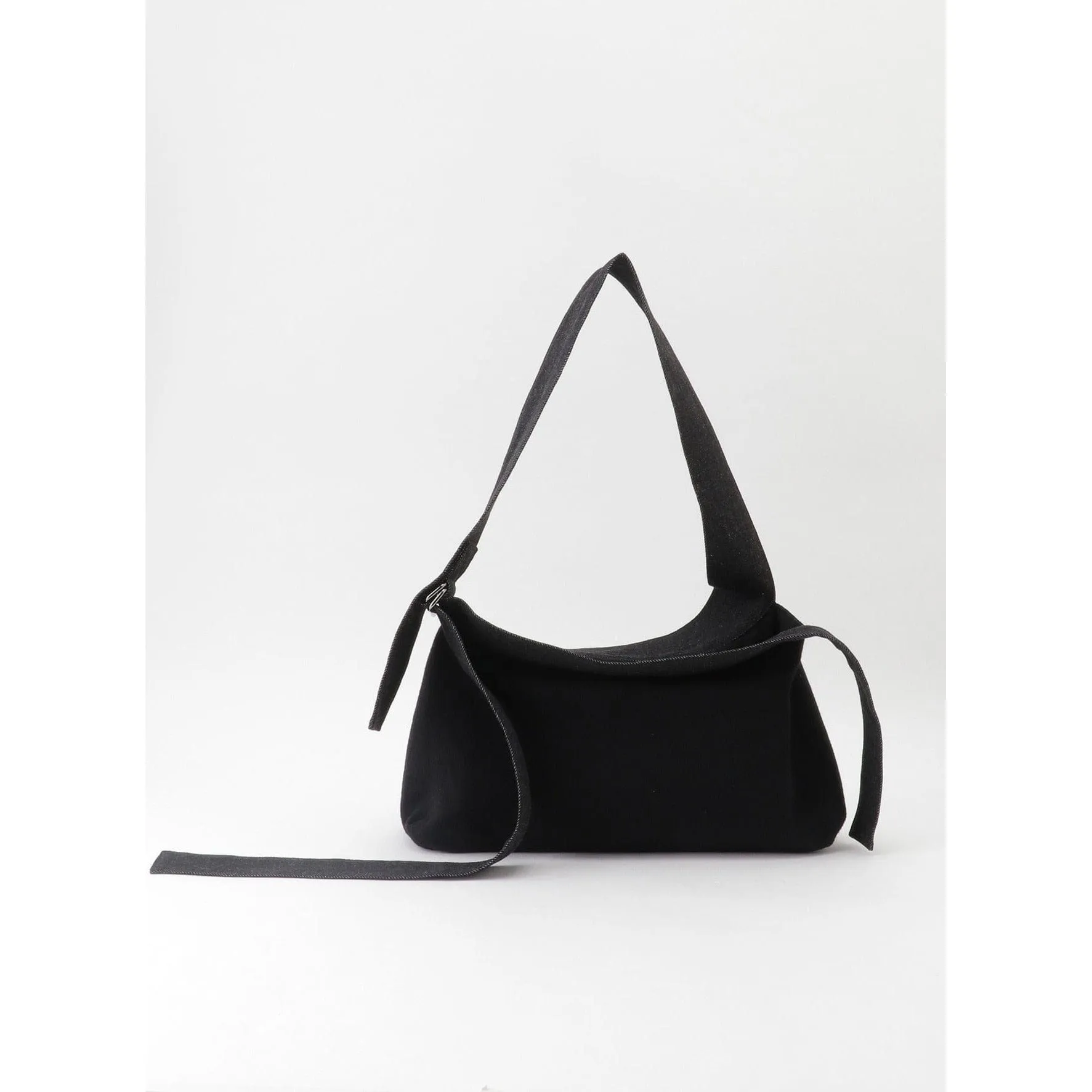 Yohji Yamamoto Belt Shoulder Bag - Black Wool Denim Strap sold by Anastasia product image thumbnail 5