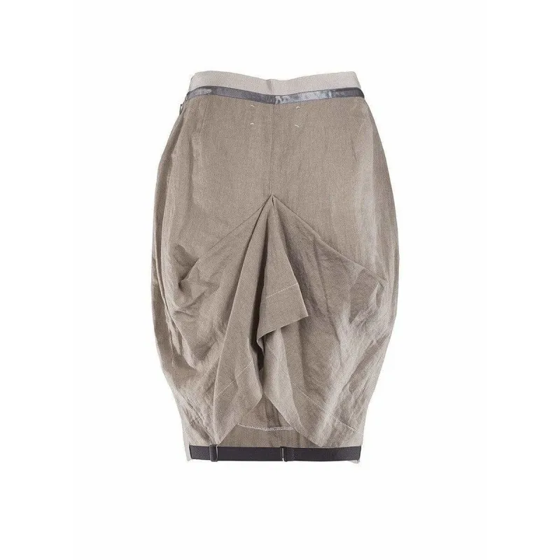 Maison Martin Margiela Iconic Reworked Skirt - Linen Midi Metallic sold by Anastasia