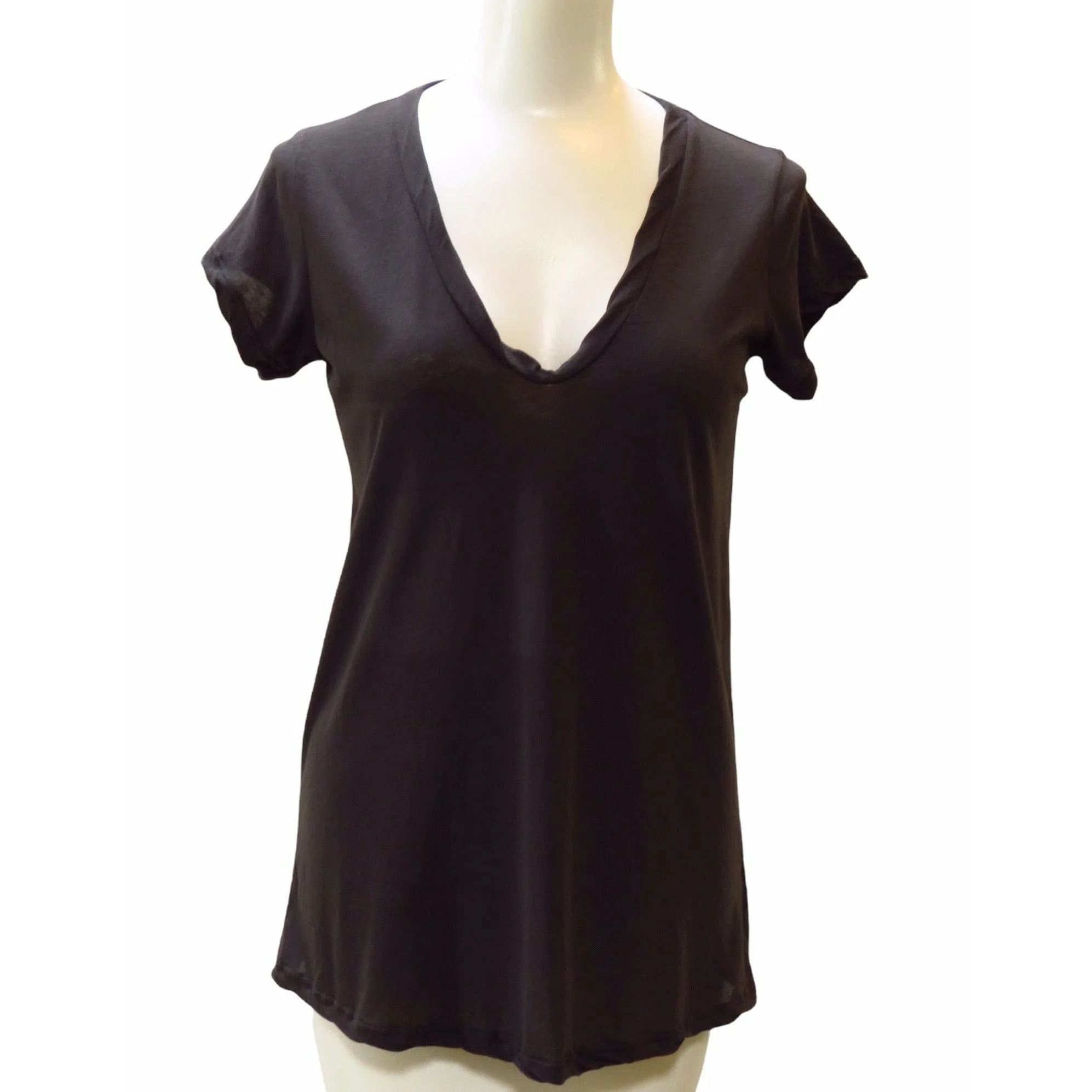 James Perse High Gauge Jersey Deep V Tee sold by Anastasia product image thumbnail 3