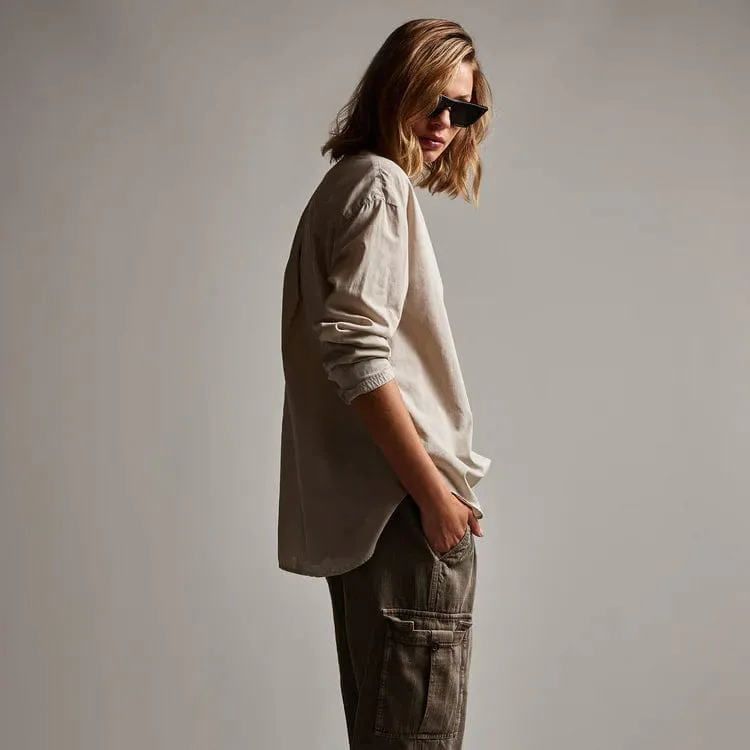 James Perse Bison Tunic Shirt - Lightweight Cotton 3/4 Sleeve sold by Anastasia product image thumbnail 3