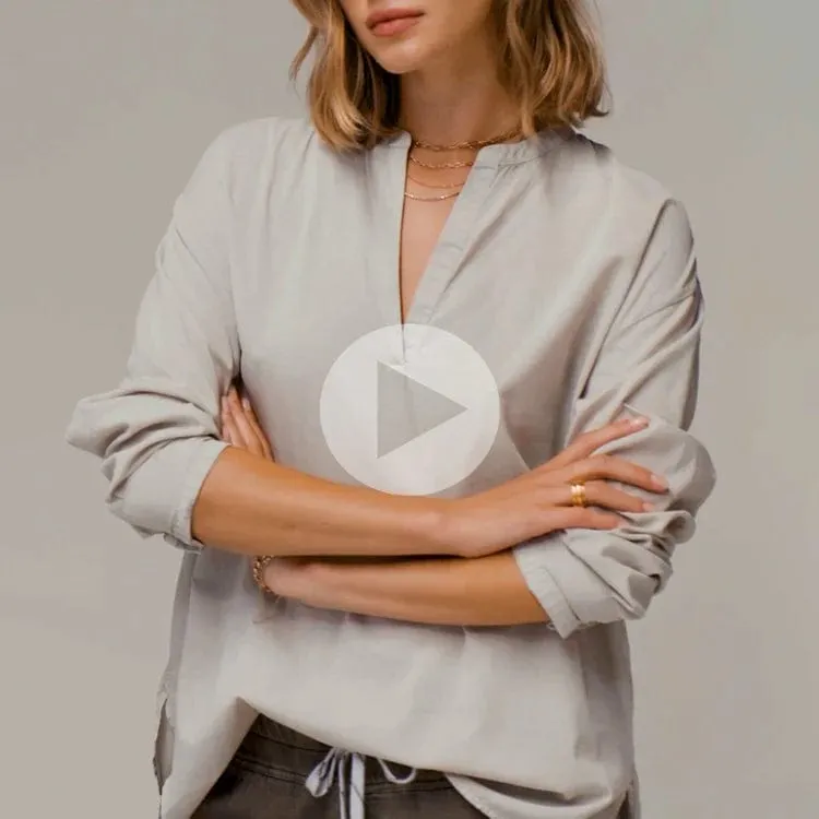 James Perse Bison Tunic Shirt - Lightweight Cotton 3/4 Sleeve sold by Anastasia product image thumbnail 4