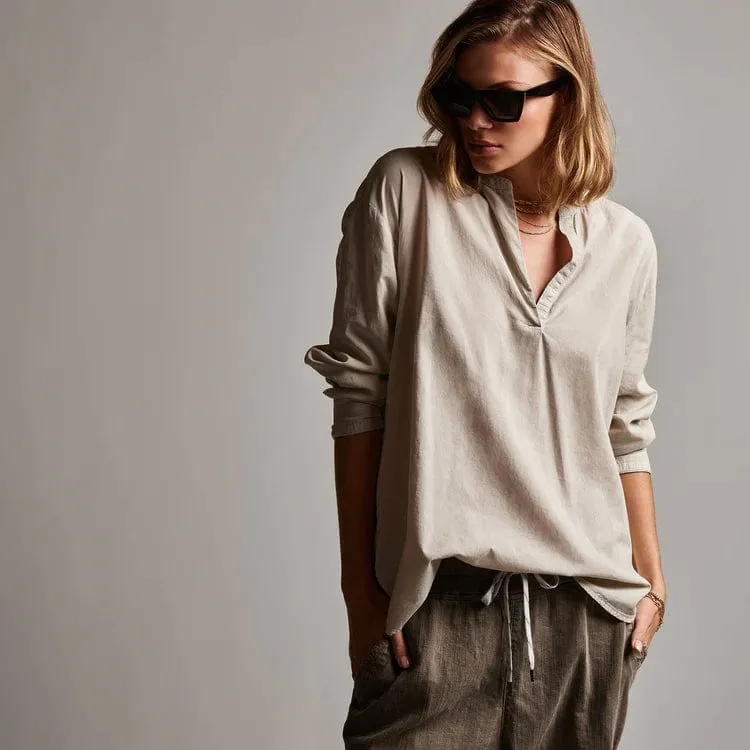 James Perse Bison Tunic Shirt - Lightweight Cotton 3/4 Sleeve sold by Anastasia