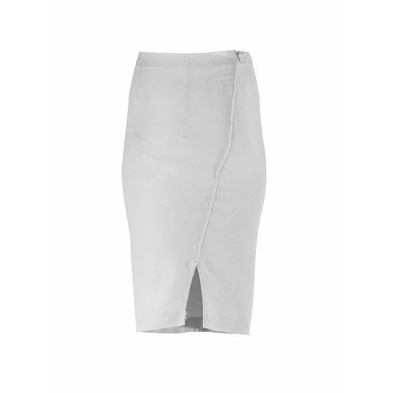 Maison Martin Margiela Silk Midi Skirt - Linen White Diagonal Seam sold by Anastasia
