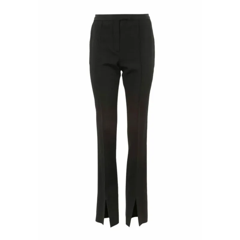 Maison Martin Margiela Slit Leg Fitted Trousers - Cotton Rayon Black sold by Anastasia
