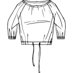 James Perse Linen Gathered Blouse - Drawstring Waist sold by Anastasia product image thumbnail 3