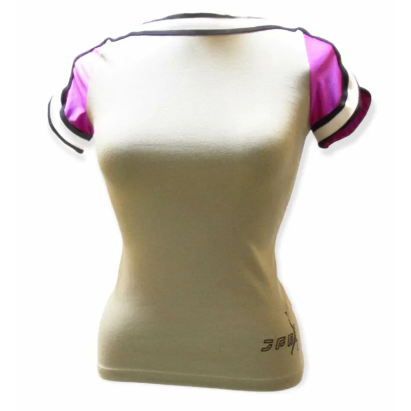 Jean Paul Gaultier Grey and Purple Fitted Tee sold by Anastasia