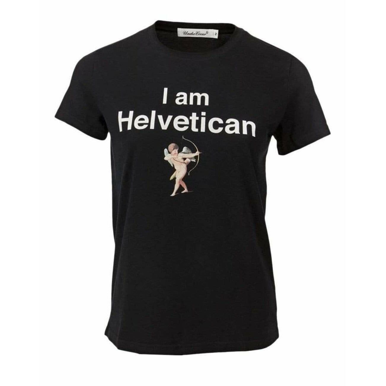 Undercover Black Cotton Helvetica T-Shirt sold by Anastasia