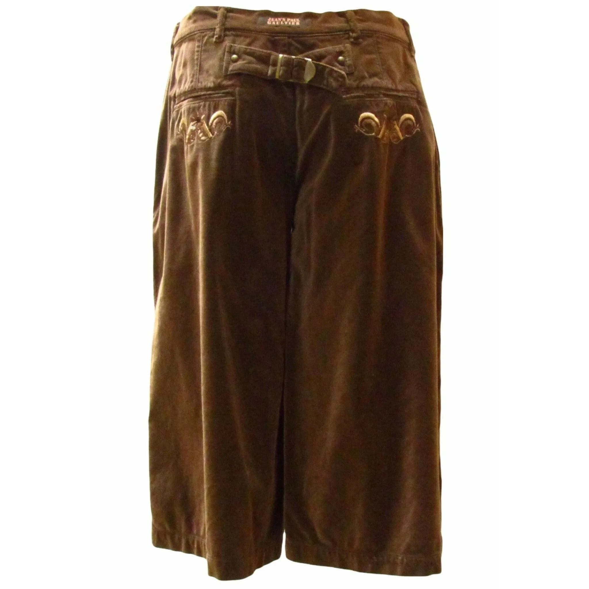 Jean Paul Gaultier Short Brown Velvet Pant sold by Anastasia product image thumbnail 3