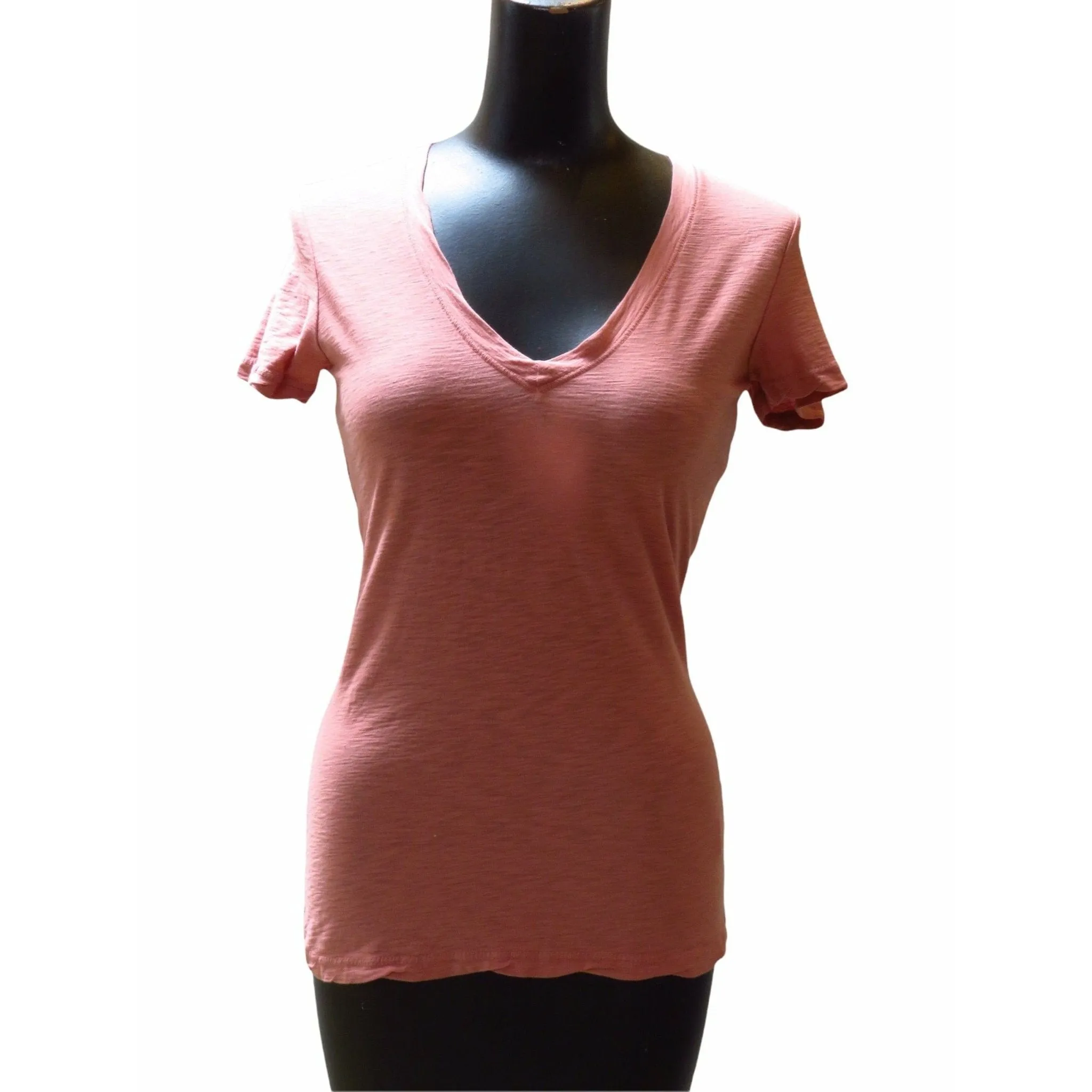 James Perse Casual V-Neck Tee - Cotton Slub Top sold by Anastasia product image thumbnail 2