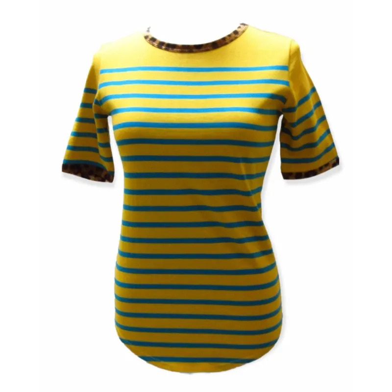 Jean Paul Gaultier Yellow Striped Tee sold by Anastasia