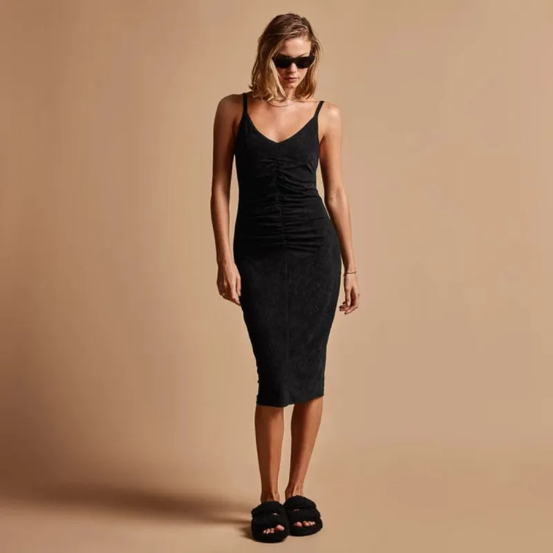 James Perse Velvet Ruched Cami Dress - Fitted Stretch Velvet sold by Anastasia