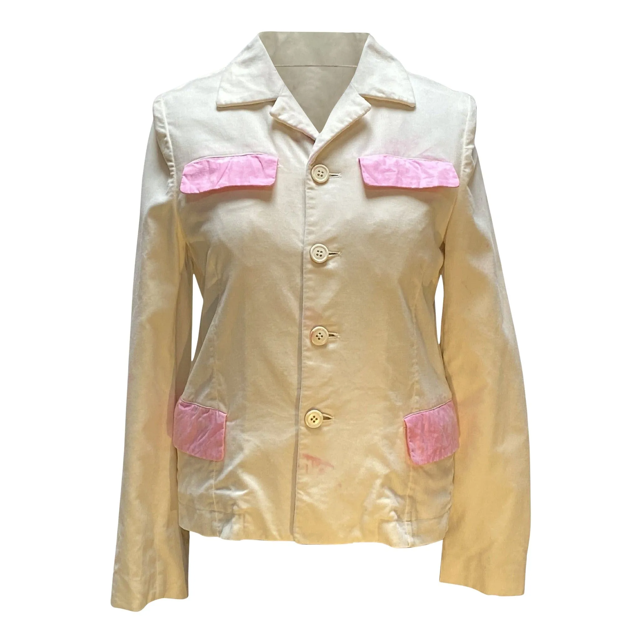Comme des Garçons Jacket - Cream Corduroy Velvet sold by Anastasia product image thumbnail 4