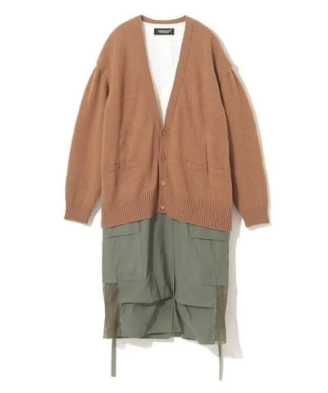 Undercover multi layer Camel/khaki Coat sold by Anastasia