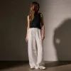 James Perse Lightweight Linen Wide Leg Pant sold by Anastasia
