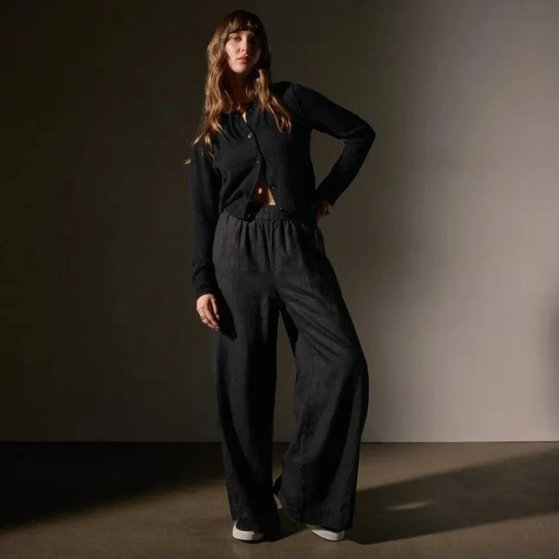 James Perse Lightweight Linen Wide Leg Pant sold by Anastasia