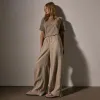 James Perse Lightweight Linen Wide Leg Pant sold by Anastasia
