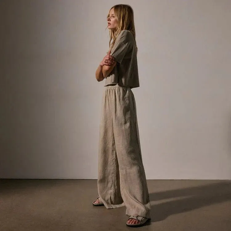 James Perse Lightweight Linen Wide Leg Pant sold by Anastasia product image thumbnail 4