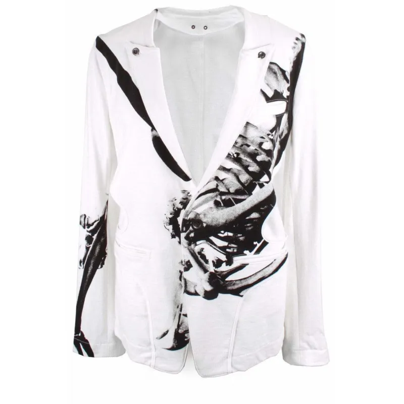 Yohji Yamamoto Printed Jacket - Graphic Lapel Blazer made by Yohji Yamamoto