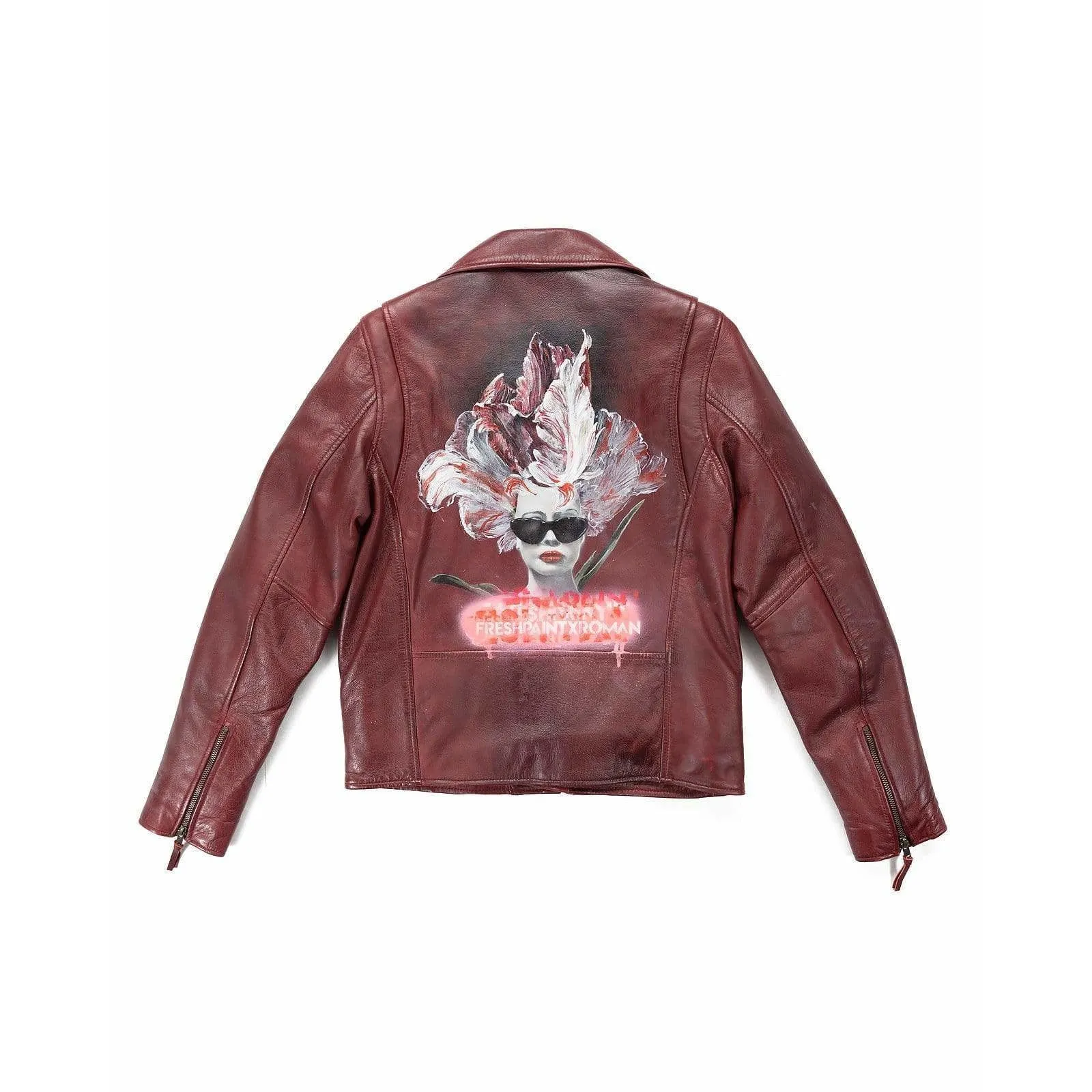 Leather Biker Jacket sold by Anastasia product image thumbnail 2