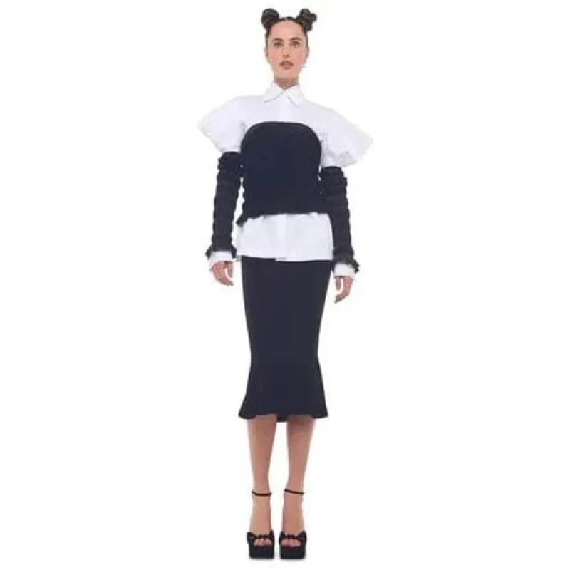 Norma Kamali Elastic Tube Top with Sleeves sold by Anastasia