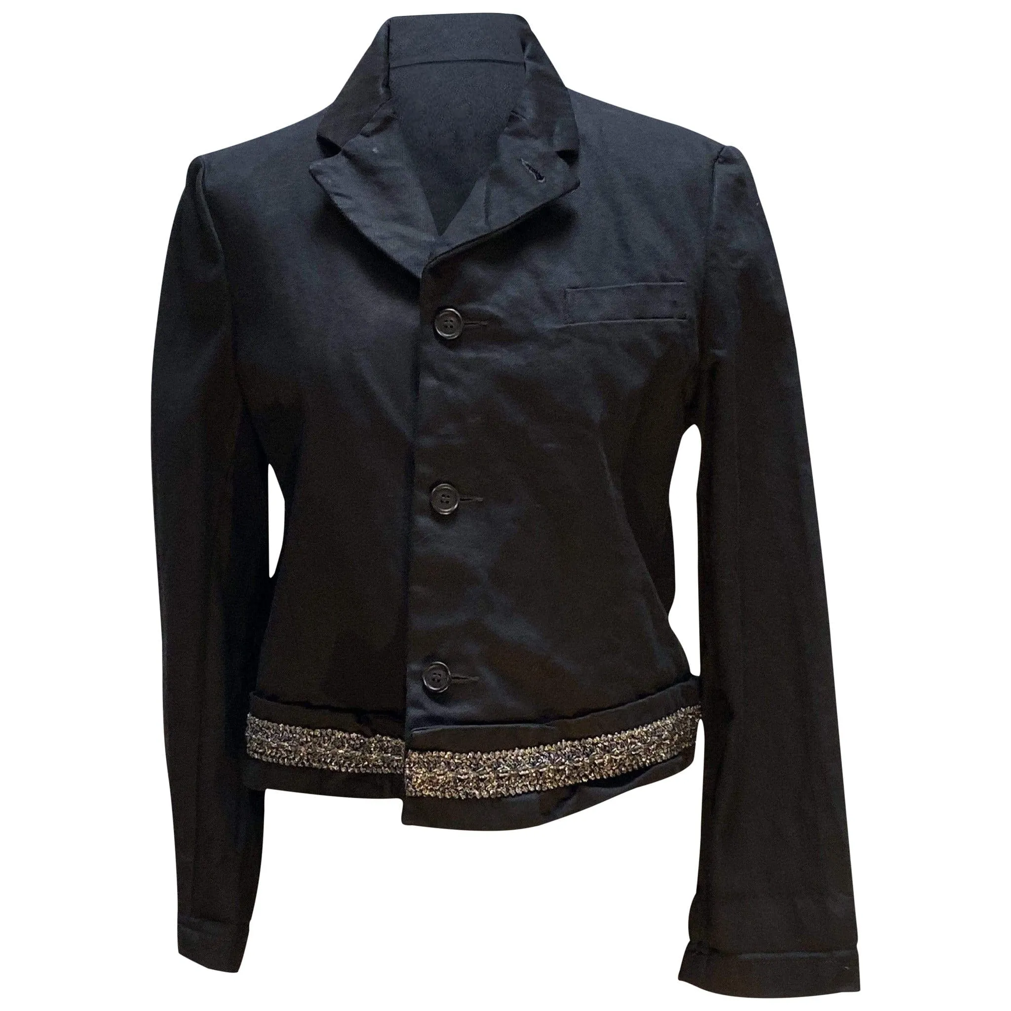 Comme des Garçons Jacket - Cropped Black Cotton sold by Anastasia