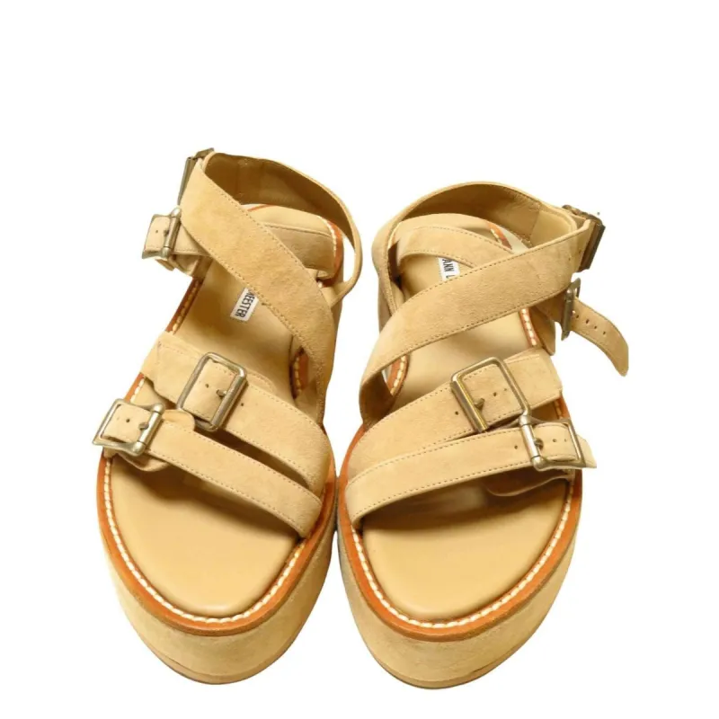 Ann Demeulemeester Buckled Platform Sandal sold by Anastasia