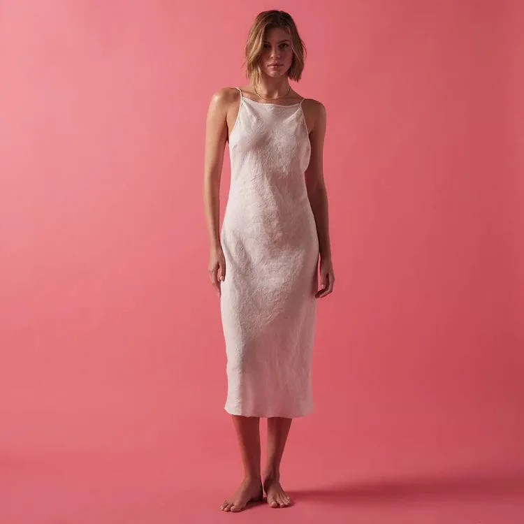 James Perse Linen Cami Dress - Bias Cut Garment Dyed sold by Anastasia product image thumbnail 4