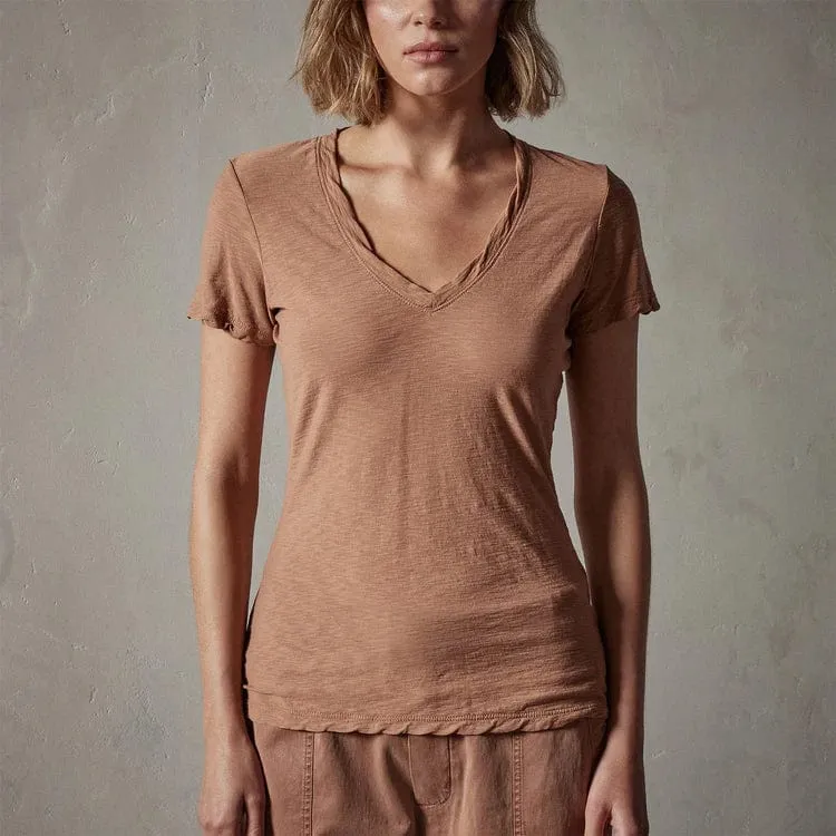 James Perse Sheer Slub V Neck Tee - Fitted Cotton Slub sold by Anastasia product image thumbnail 2