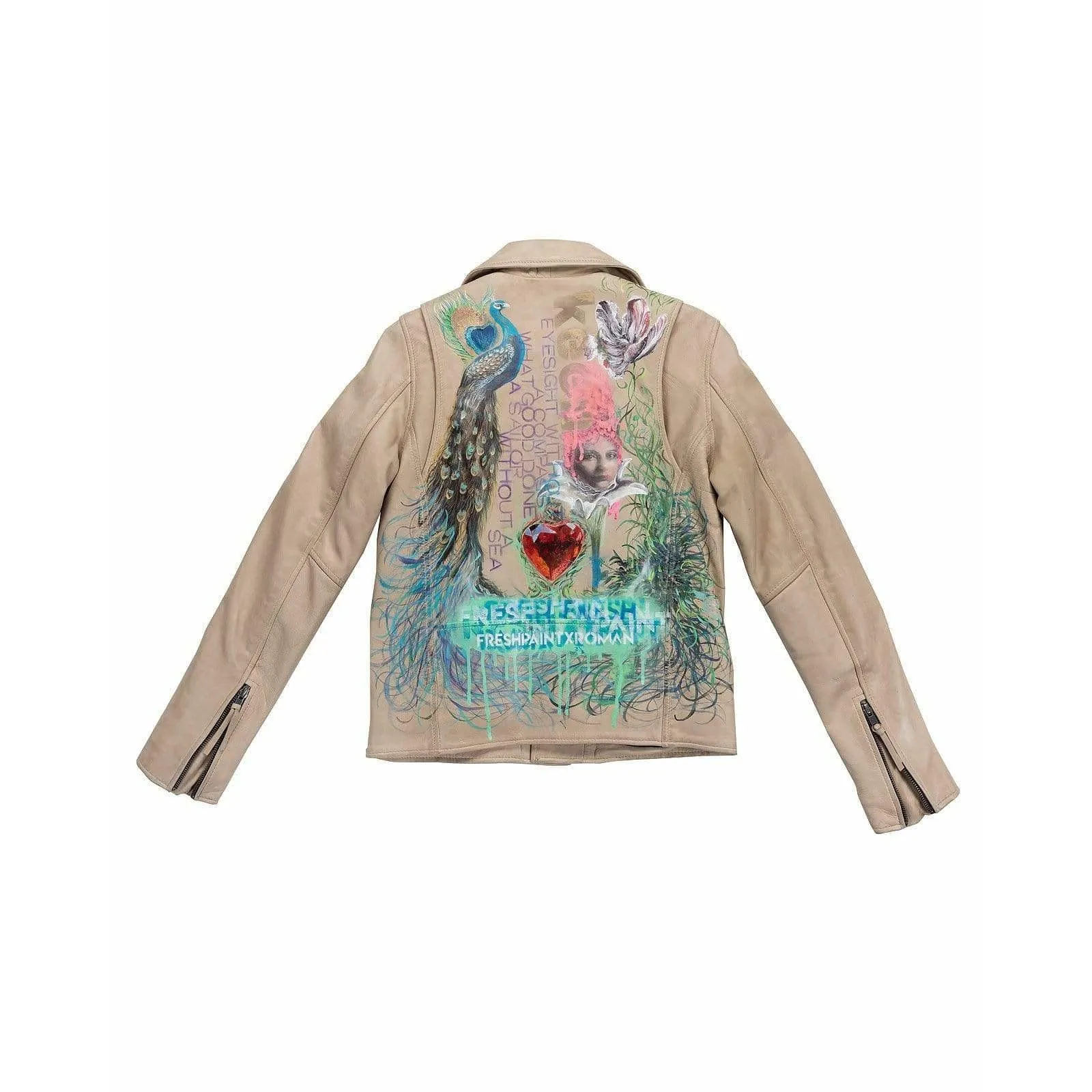 Leather Biker Jacket sold by Anastasia product image thumbnail 2