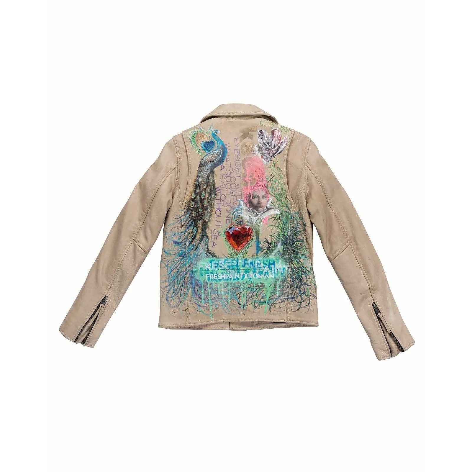 Leather Biker Jacket sold by Anastasia product image thumbnail 2