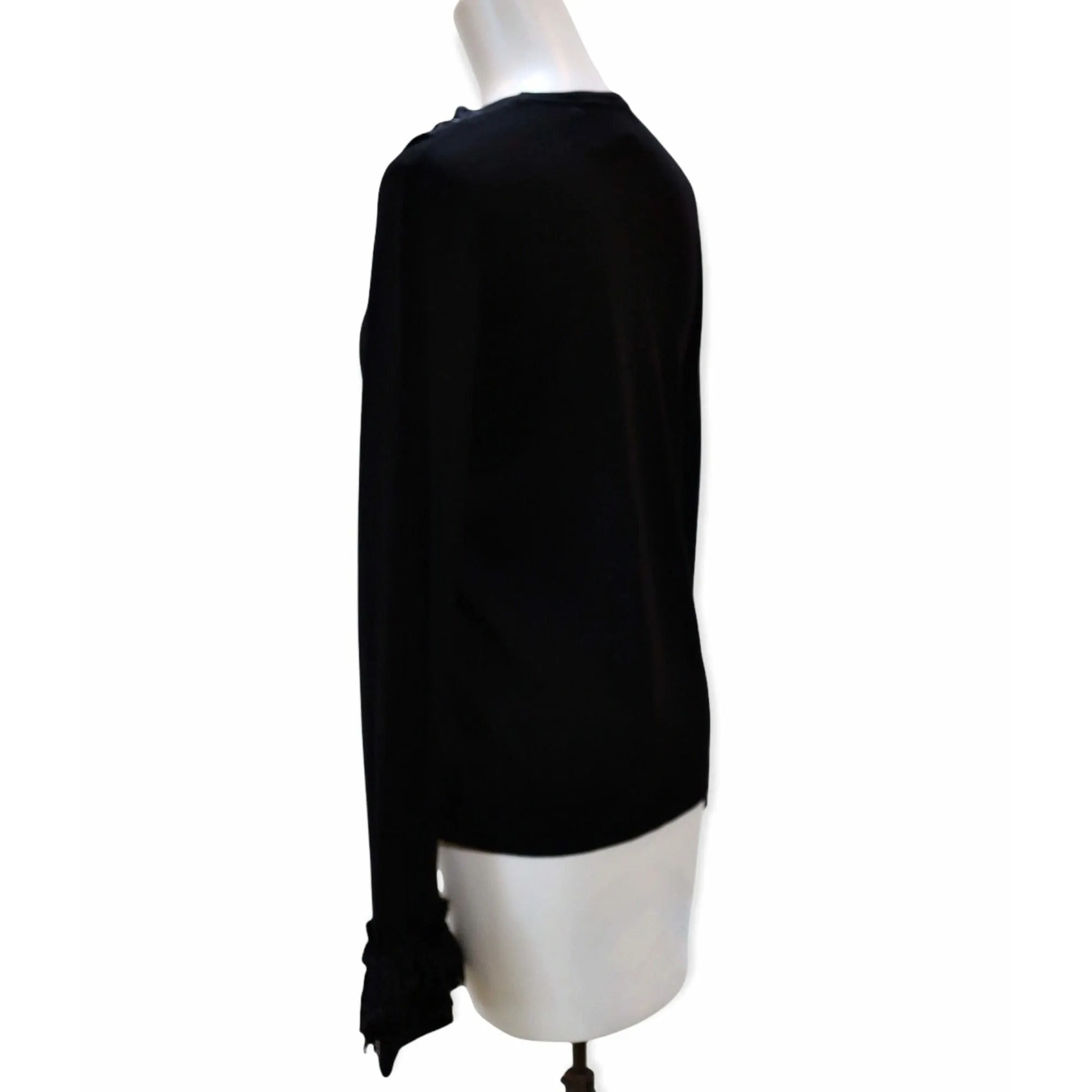 Comme des Garçons Sequin Top - Black Wool Ruffle sold by Anastasia product image thumbnail 5